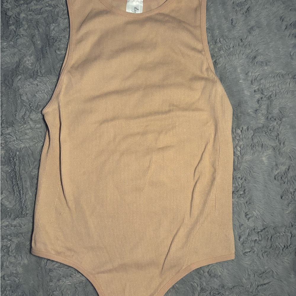Sleeveless Tan Bodysuit